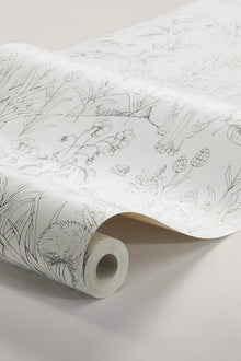 Forest Friends white wallpaper