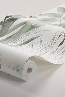 Magic Forest Mural coral wallpaper