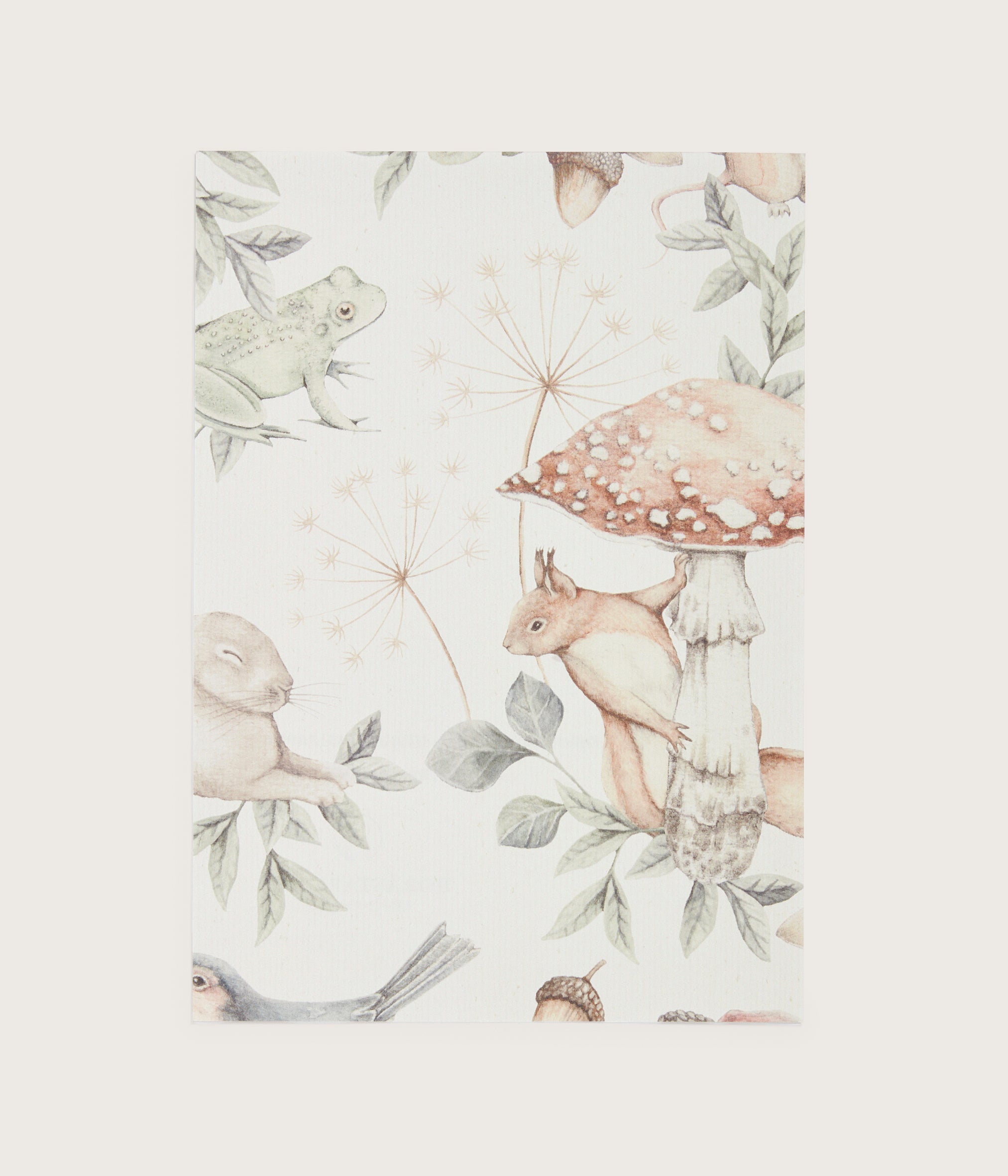 Minou white forest wallpaper sample