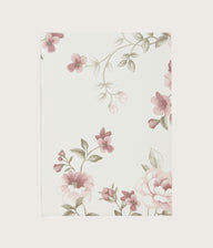 Nomi white floral wallpaper sample