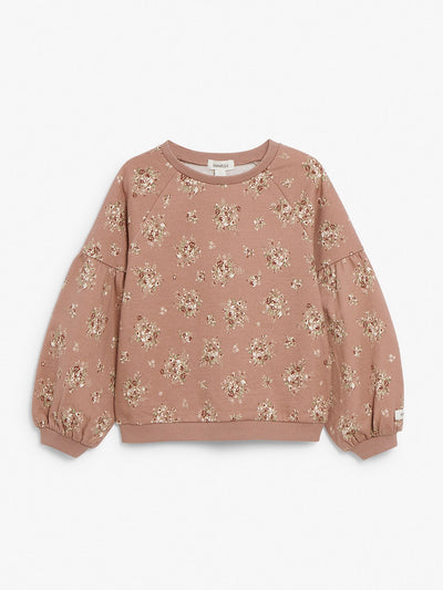 Kids pink floral print sweatshirt