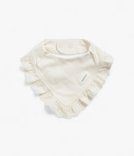 Baby white bib with lace