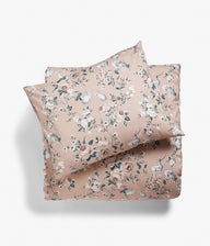 Kids pink forest print bedding set 140x200