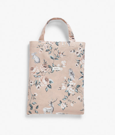 Kids pink forest print bedding set 140x200