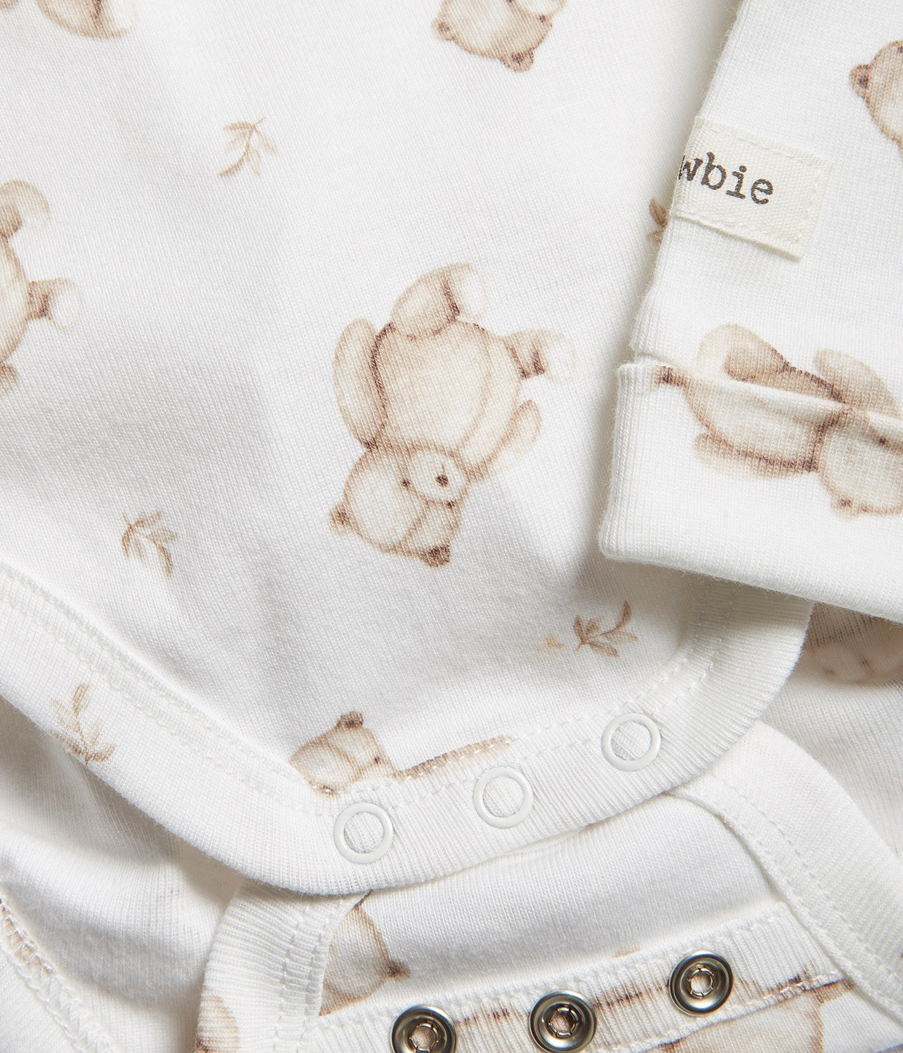 Baby white teddy bodysuit