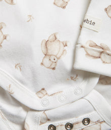 Baby white teddy bodysuit