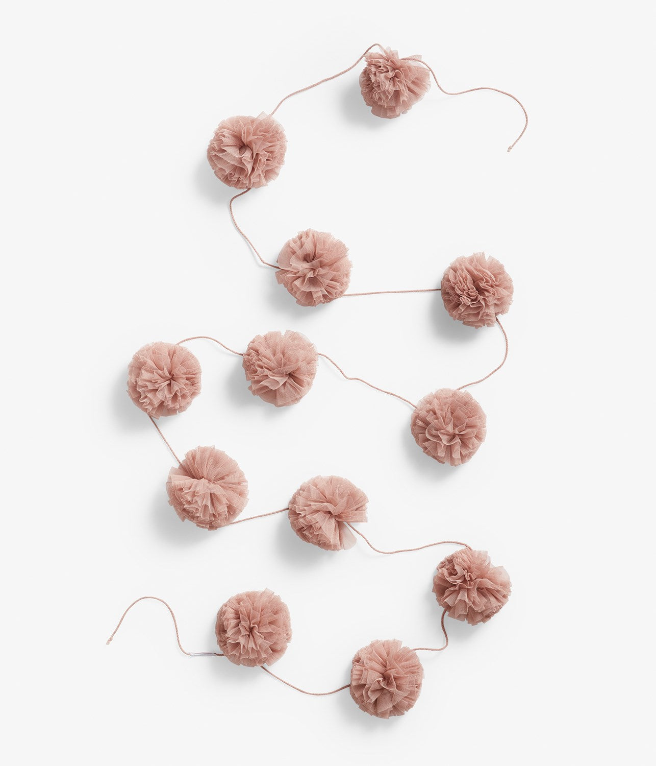 Pink pom-poms garland