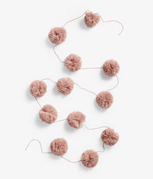 Pink pom-poms garland