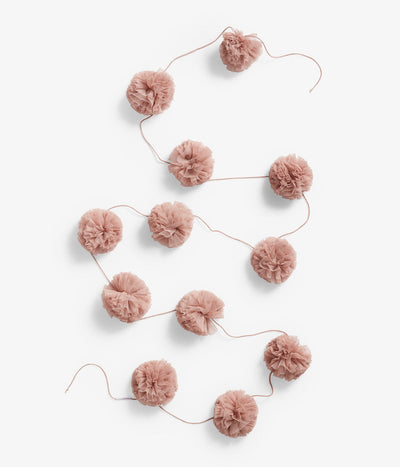 Pink pom-poms garland