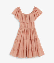 Womens pink chiffon dress