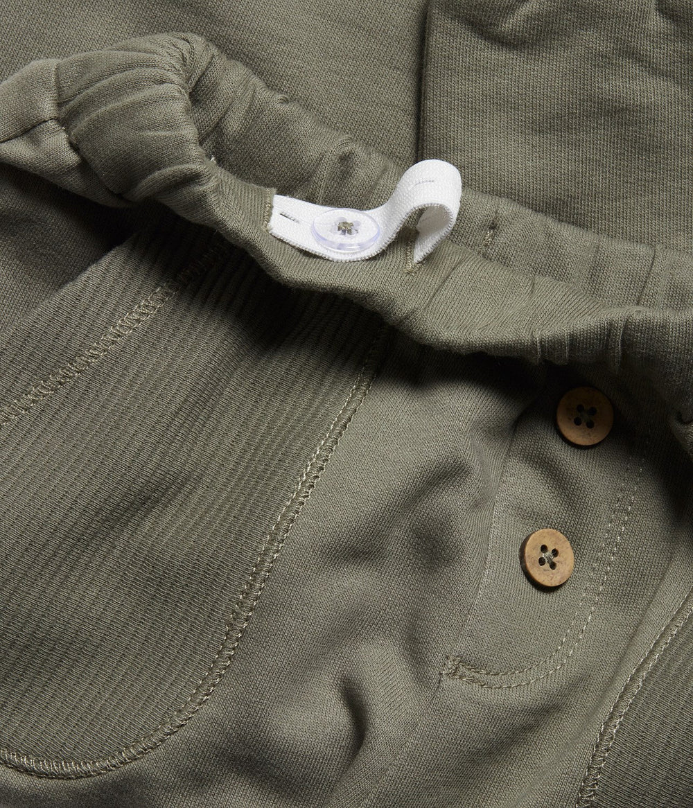 Baby dark green brushed cotton joggers Newbie