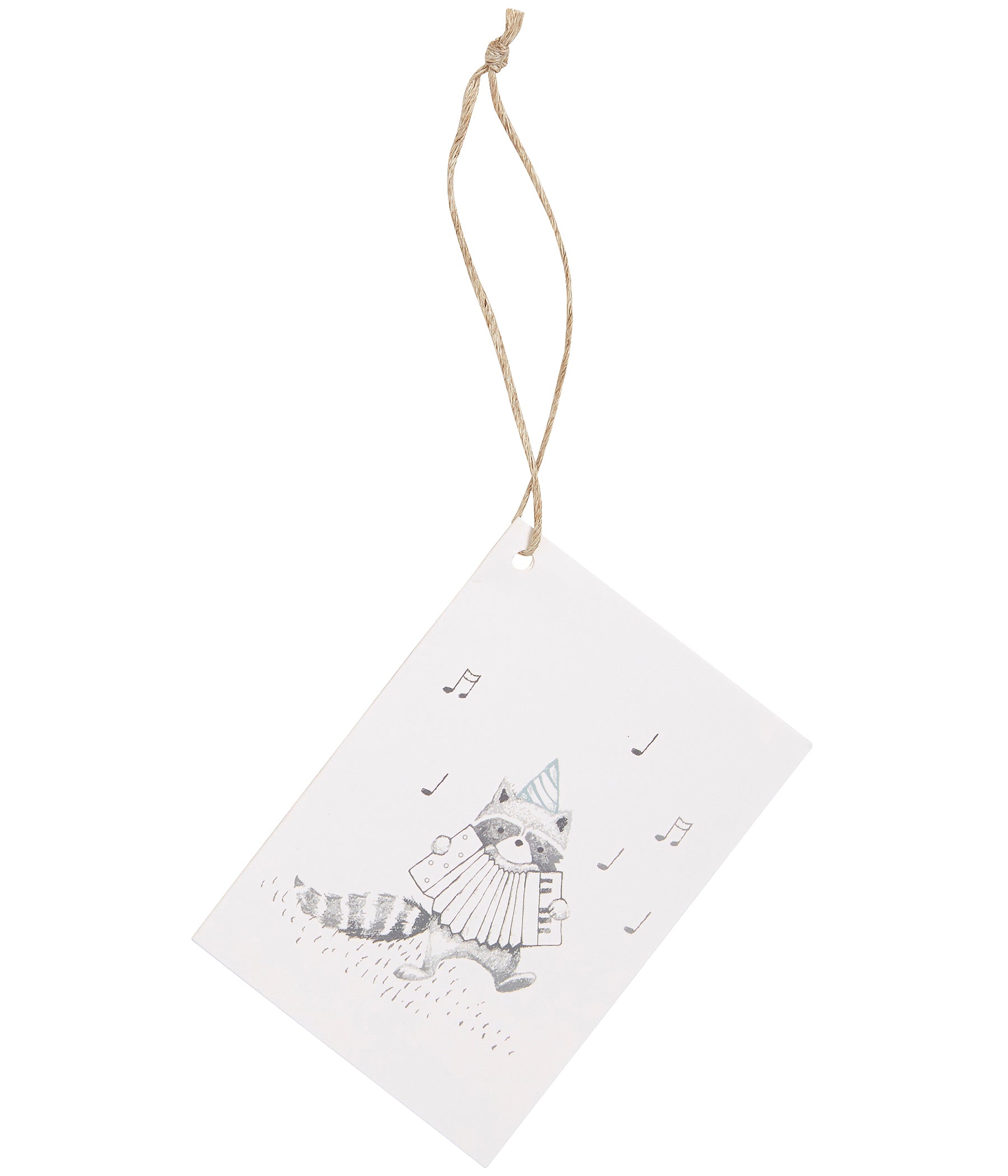 Gift tag with musical animal print