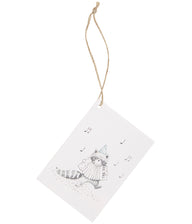 Gift tag with musical animal print