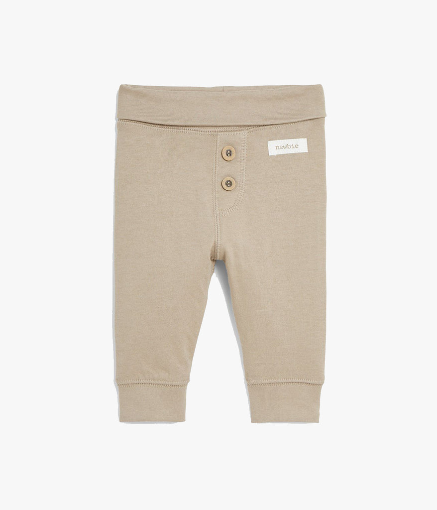 Baby beige leggings with buttons – Newbie