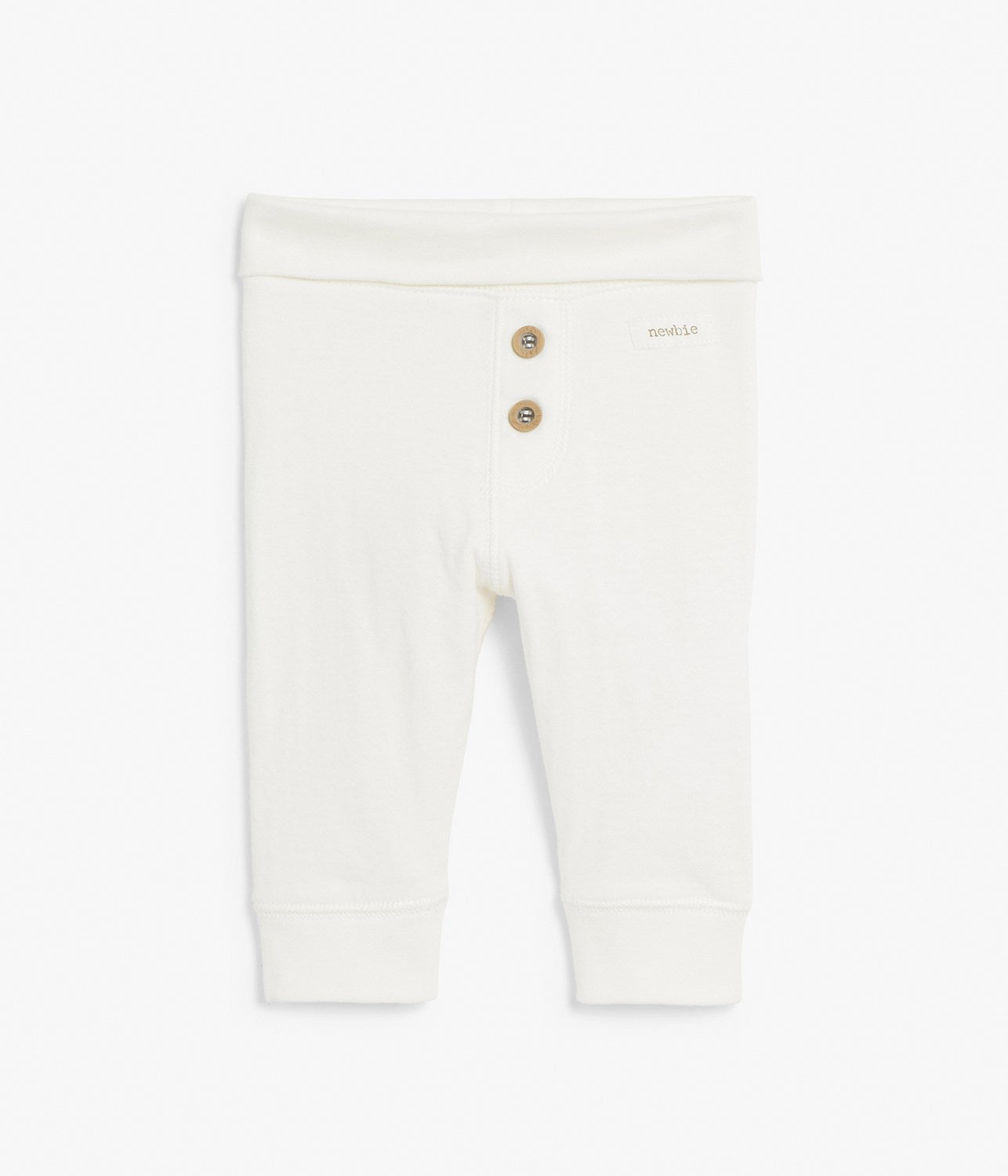 Baby white leggings with buttons – Newbie