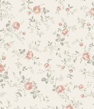 Rose Garden white wallpaper