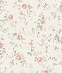 Rose Garden white wallpaper