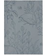 Forest Friends gray blue wallpaper sample