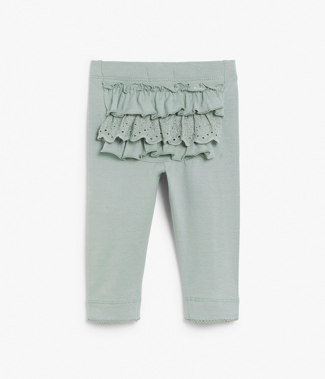 Baby grey leggings with ruffles