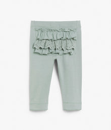 Baby grey leggings with ruffles