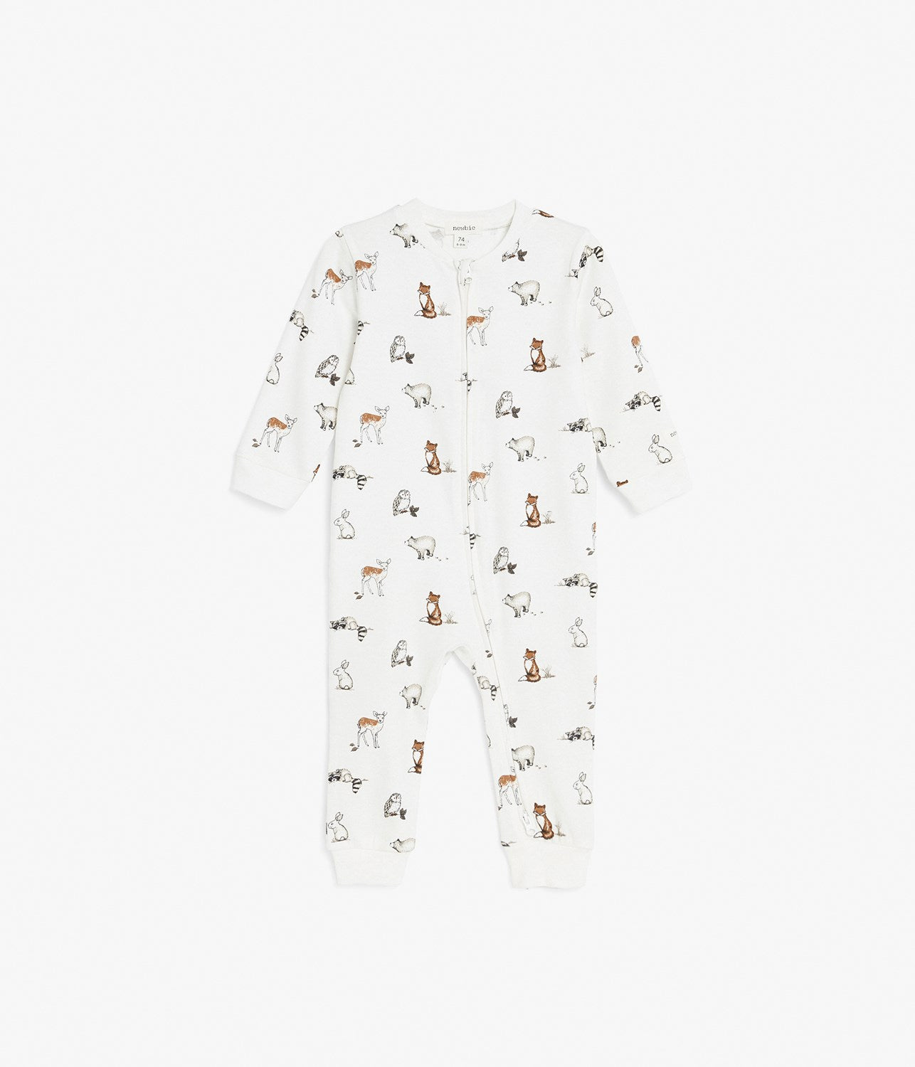 Baby sleepsuit with fox print