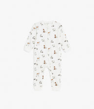 Baby sleepsuit with fox print