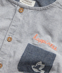 Kids blue striped shirt