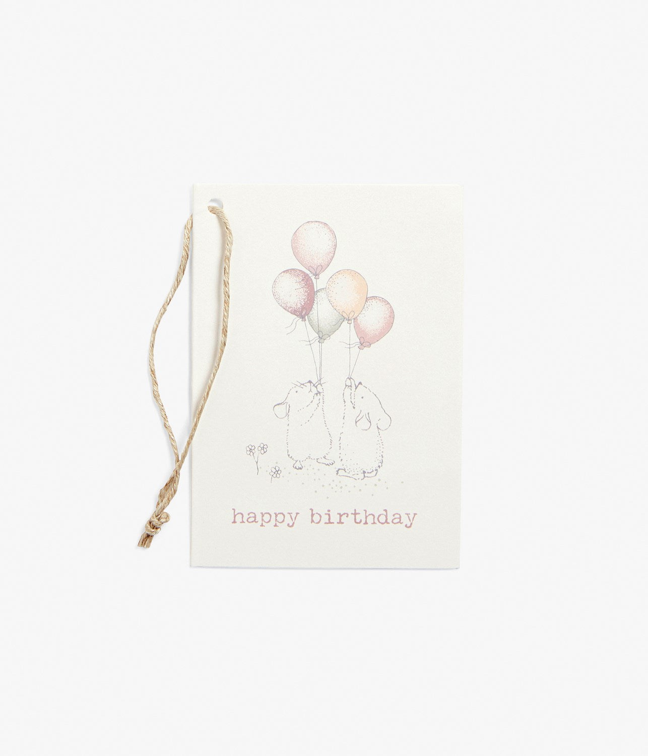Gift tag with balloon print