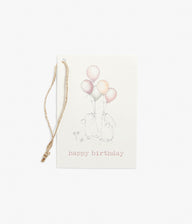 Gift tag with balloon print