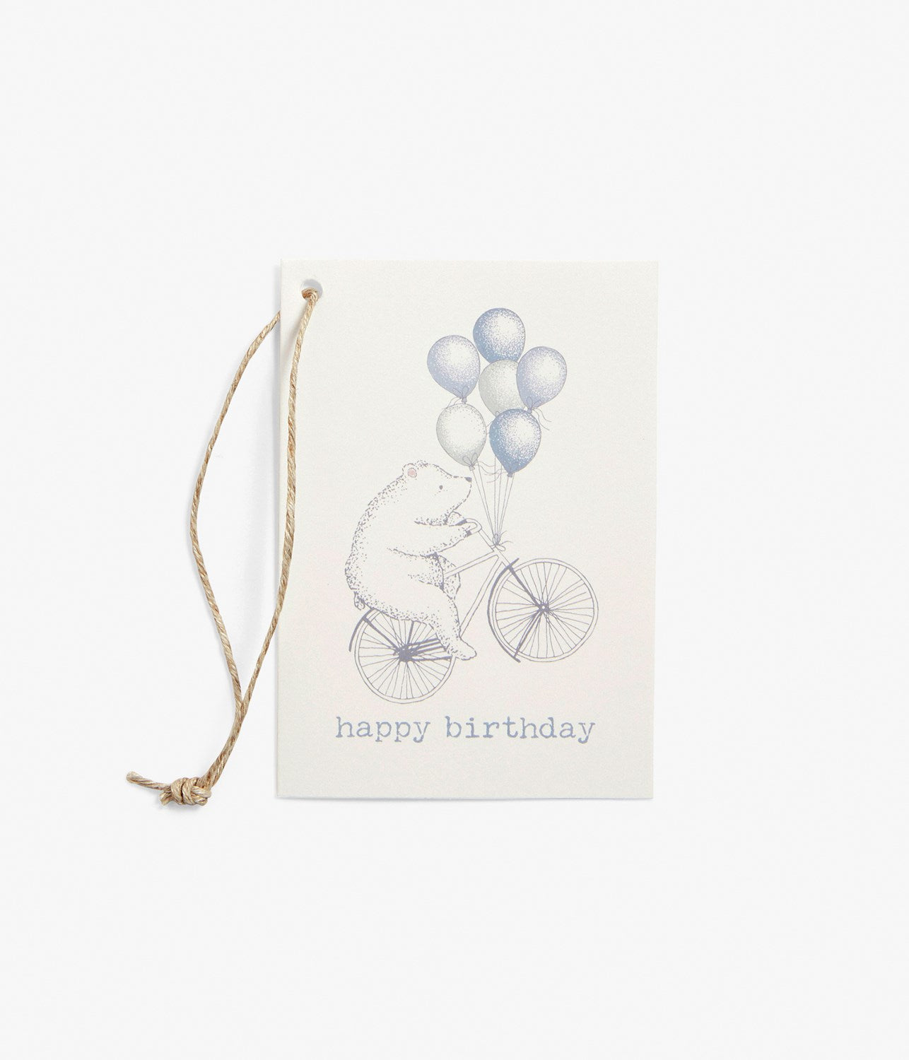 Gift tag with bear print