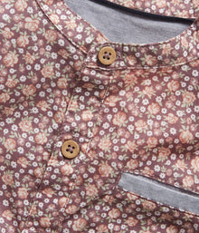 Baby purple floral print shirt