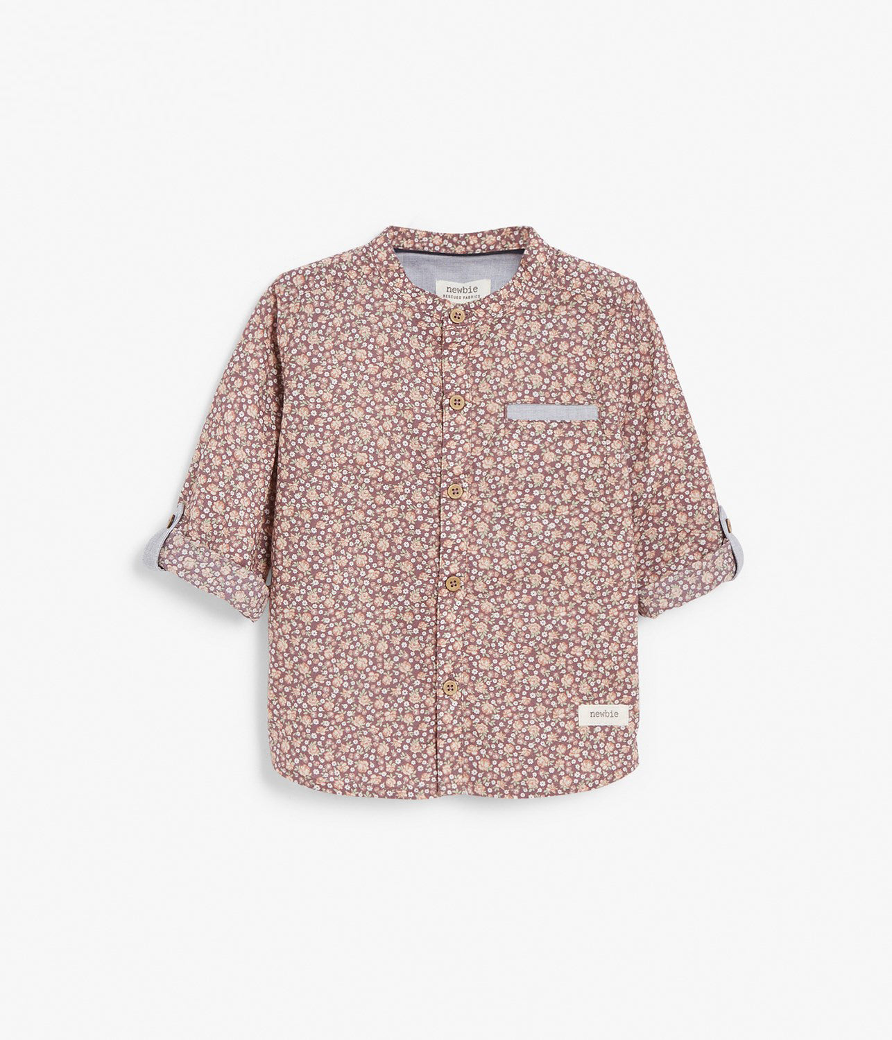 Baby purple floral print shirt