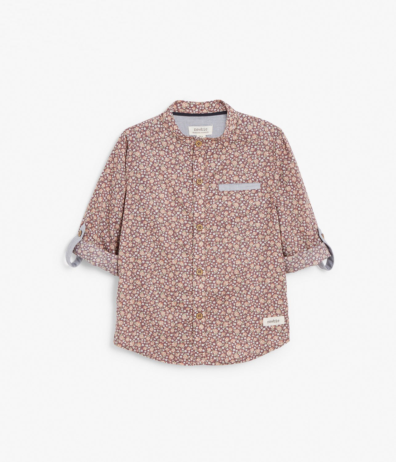 Kids purple floral print shirt