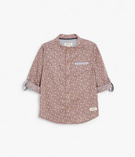Kids purple floral print shirt