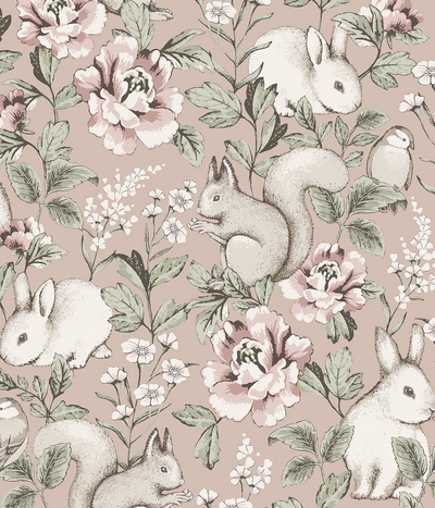Magic Forest pink wallpaper