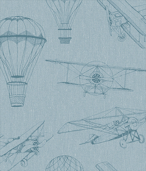 Bon Voyage blue wallpaper