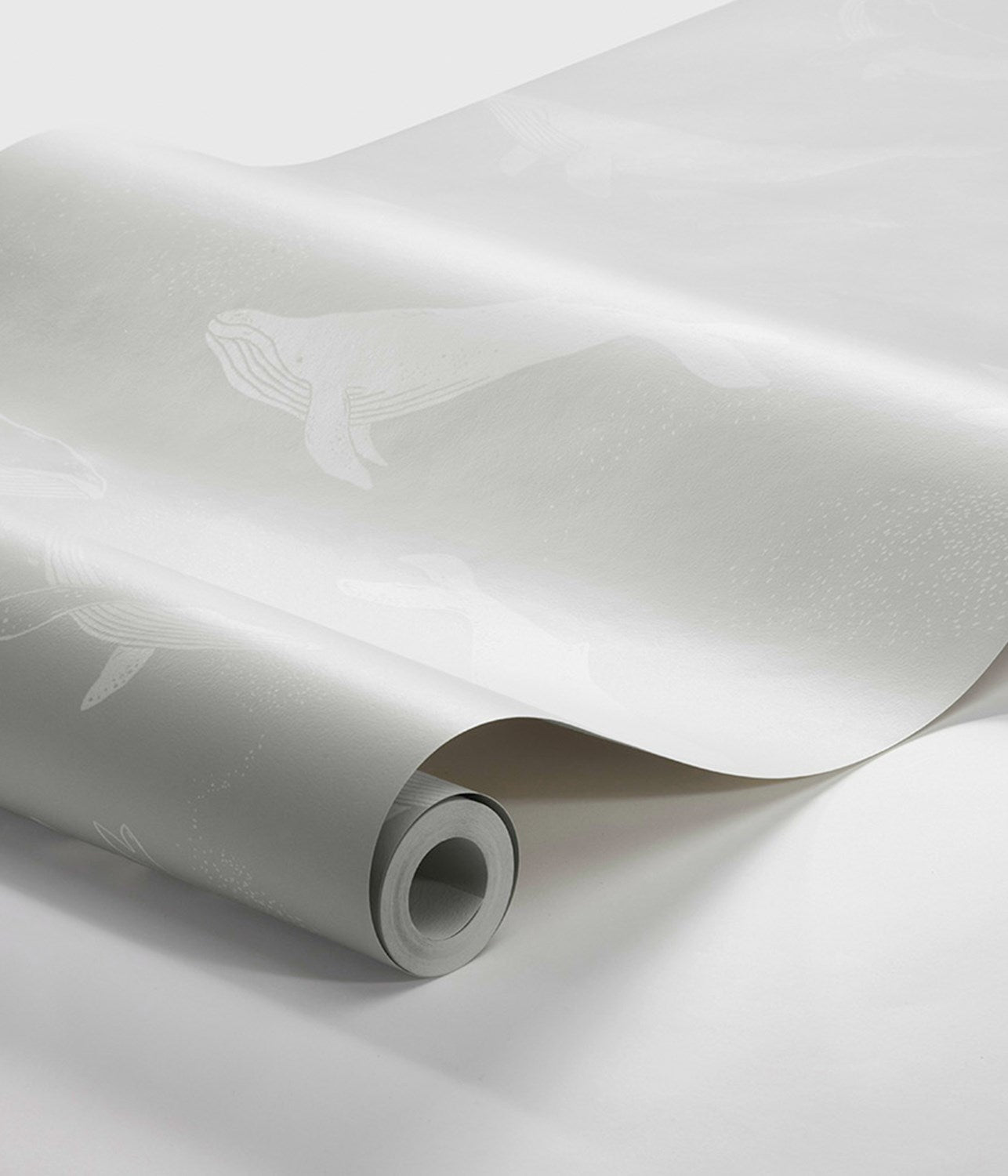 Whales grey wallpaper