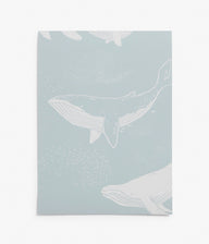Whales blue wallpaper sample