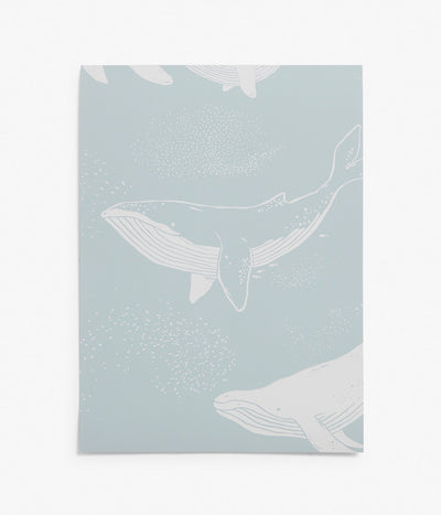 Whales blue wallpaper sample