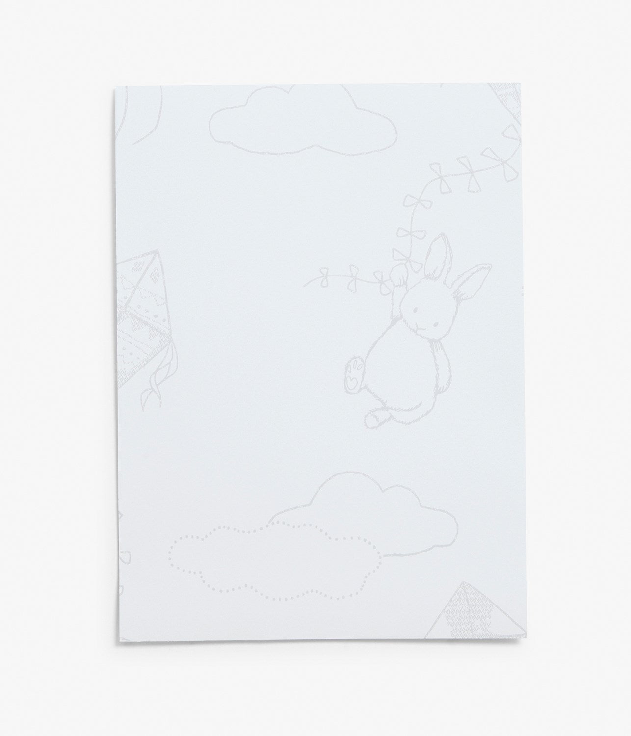 Up & Away white wallpaper sample