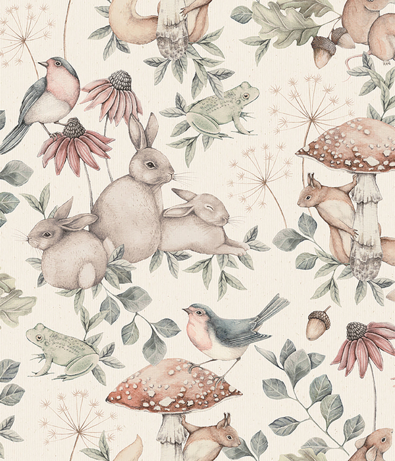 Minou off-white forest wallpaper