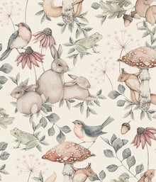 Minou off-white forest wallpaper