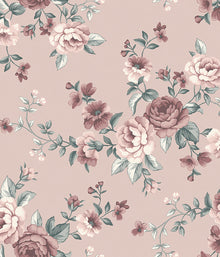 Nomi pink floral wallpaper