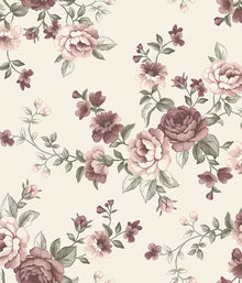 Nomi white floral wallpaper