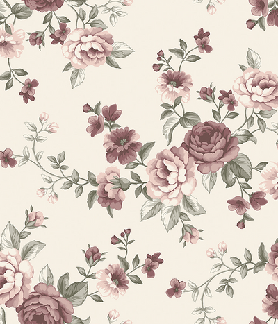 Nomi white floral wallpaper