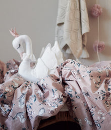 Kids pink forest print bedding set 140x200